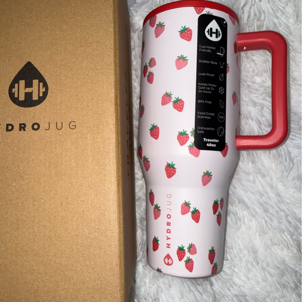 Hydrojug 40 oz traveler Berry Cute